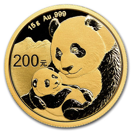 2019 China 15 gram Gold Panda BU (Sealed) 2019 China 15 gram Gold Panda BU (Sealed)